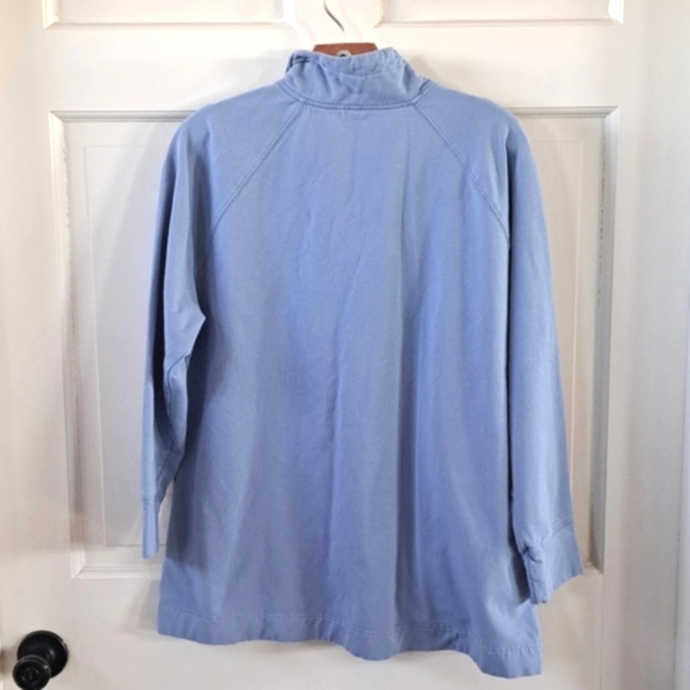 Lulu-B Light Blue Half-Zip Pullover Sweatshirt - Picture 4 of 11